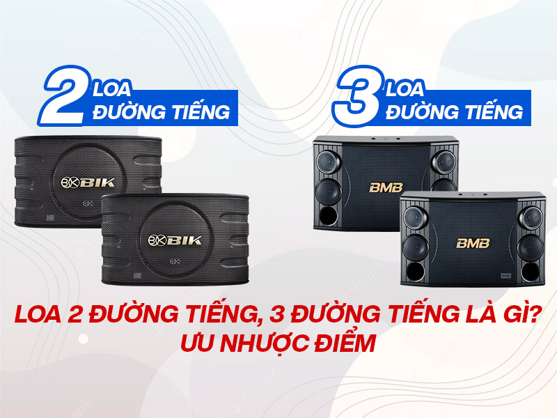 Loa 2 đường tiếng, 3 đường tiếng là gì? Ưu nhược điểm của từng loại, nên chọn loại nào