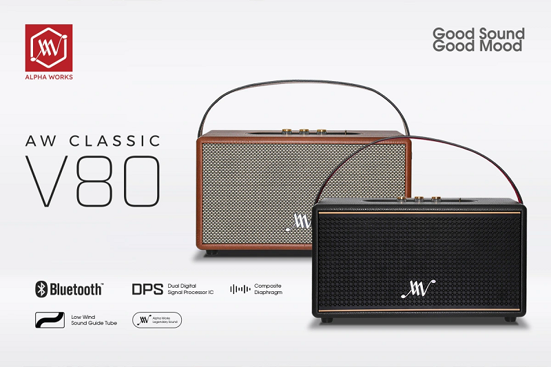 Loa Bluetooth Retro Alpha Works Classic V80