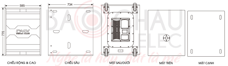 Th&ocirc;ng số kỹ thuật c&aacute;c mặt loa sub&nbsp; DMX CLA-Xi18A