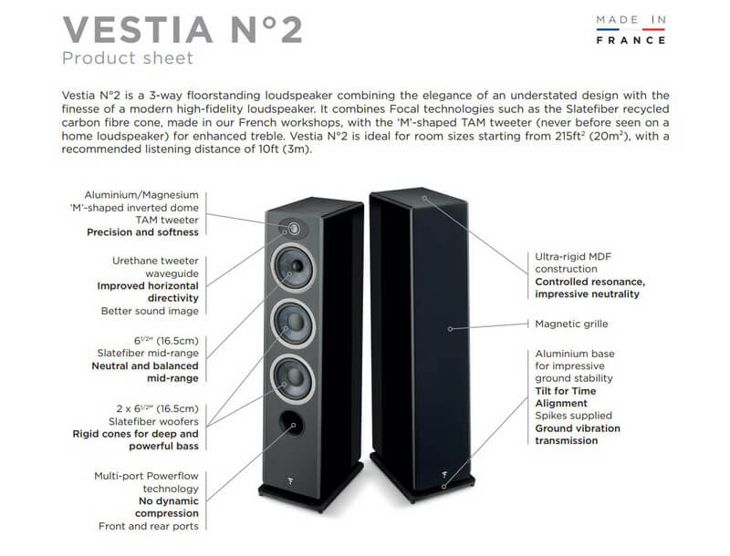 Loa Focal Vestia No2