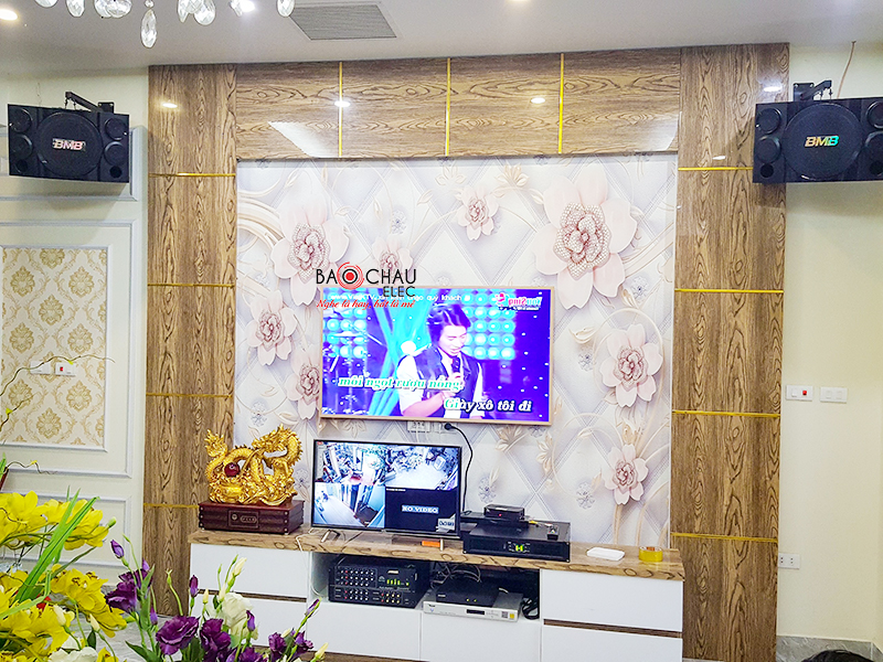 D&agrave;n &acirc;m thanh karaoke giải tr&iacute; gia đ&igrave;nh sử dụng loa BMB CSE-312SE