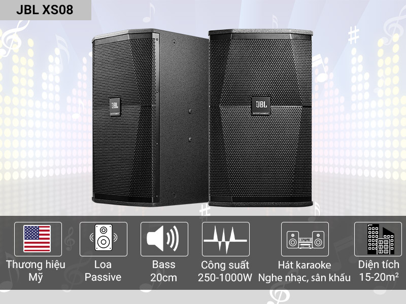 Loa JBL XS08 (full Bass 20- Ba sao)