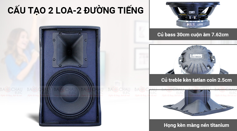 Hệ thống củ loa được chế t&aacute;c với linh kiện cao cấp, bền bỉ 