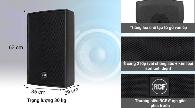 Loa RCF Acustica C 5212-96 (full bass 30, SX: Italy)