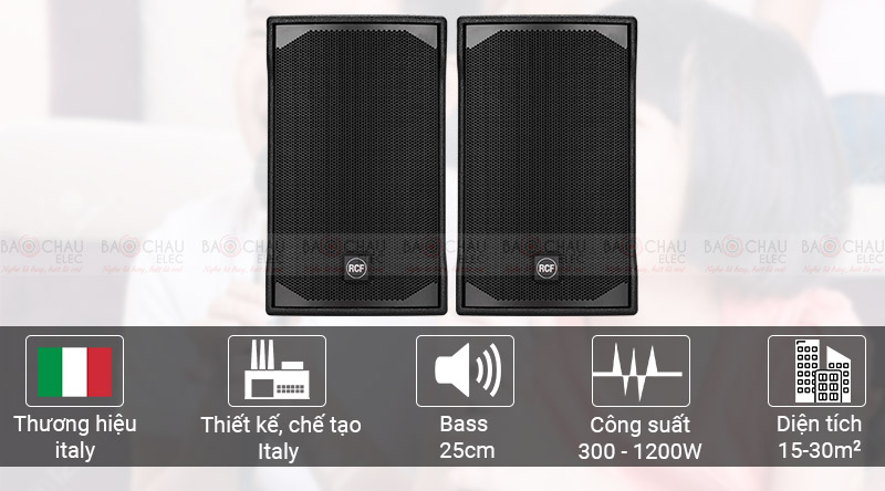 loa karaoke RCF E MAX 3110 th&iacute;ch hợp kh&ocirc;ng gian 15-20 m2