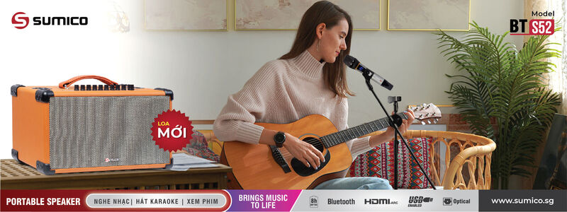 Loa karaoke x&aacute;ch tay Sumico BT-S52