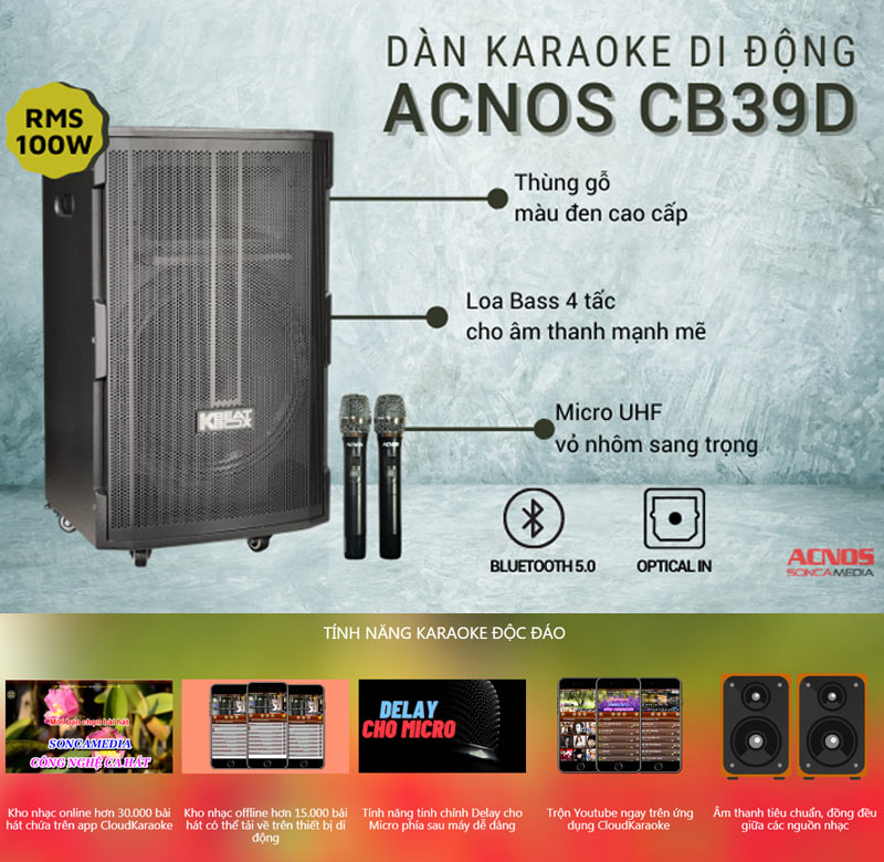 Loa kéo di động ACNOS CB39D 