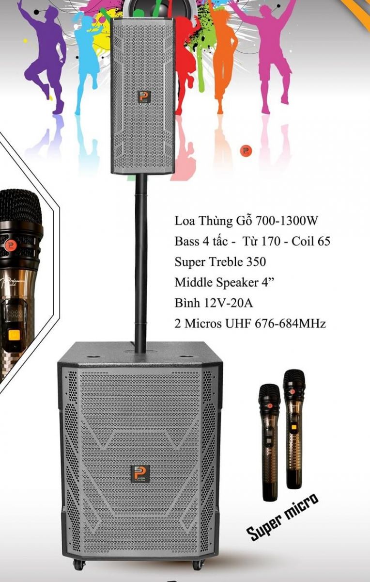 Loa k&eacute;o Prosing W15-COT 10
