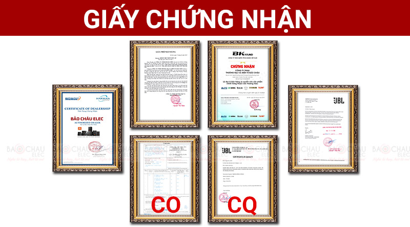 giấy chứng nhận phân phối chính hãng
