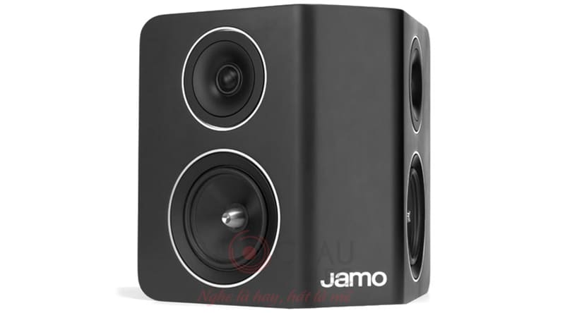 Loa Jamo C10 SUR (Đen) sử dụng v&ograve;ng nh&ocirc;m trắng cố định củ loa