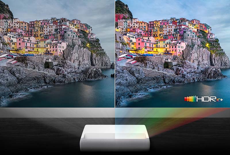 máy chiếu 4K siêu gần Samsung LSP9T