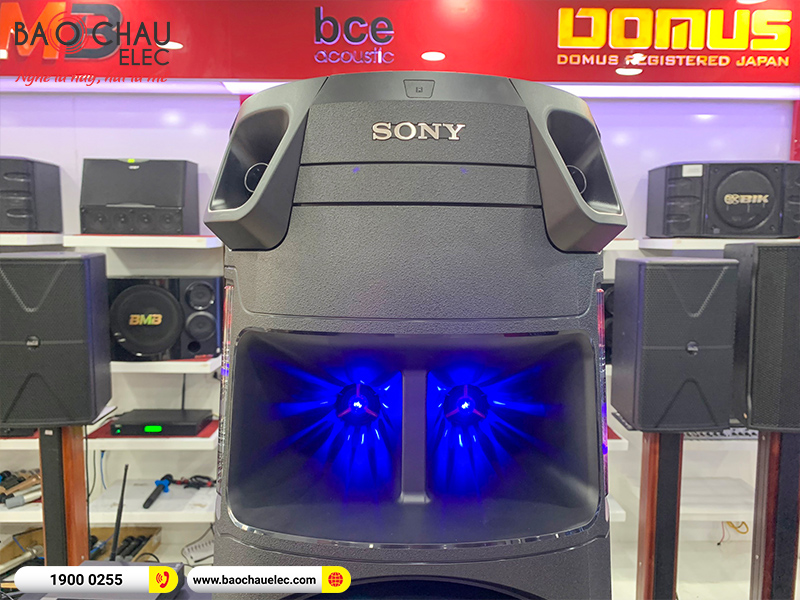 Loa bluetooth Sony MHC V43D cấu tạo 5 loa, 3 đường tiếng