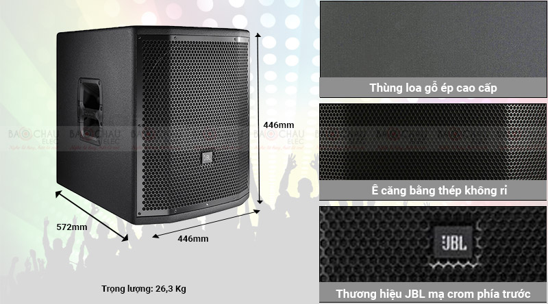 Loa sub JBL PRX 815 XLFW khỏe khoắn, cứng cáp