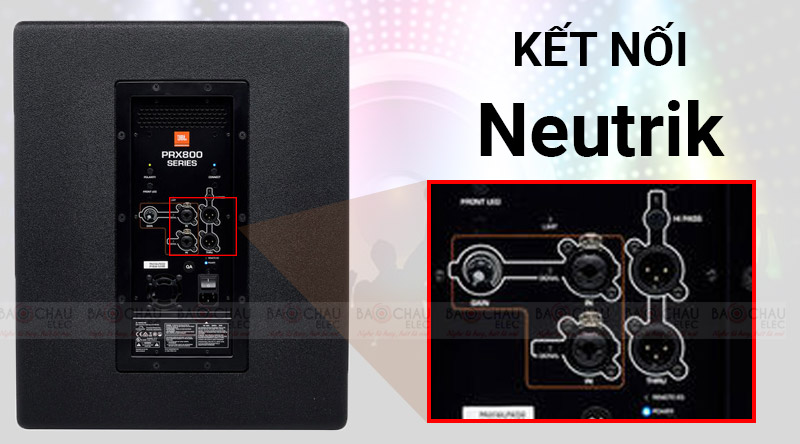 Loa hội trường - sân khấu JBL PRX 818 XLFW trang bị cổng kết nối phía sau