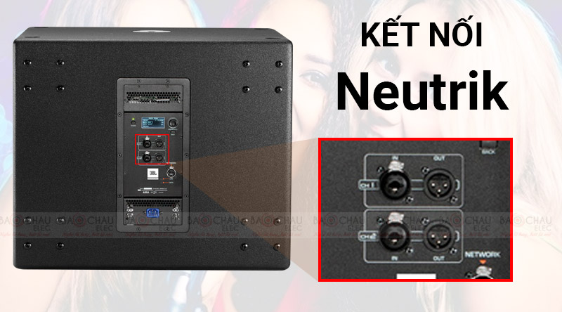 Loa hội trường - sân khấu JBL SRX 818SP cổng kết nối thuận tiện
