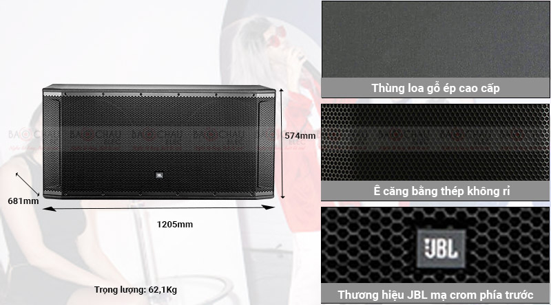 Loa hội trường - s&acirc;n khấu JBL SRX 828S khỏe khoắn, cứng c&aacute;p