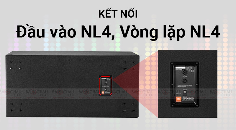 Loa hội trường - sân khấu JBL STX 828S hệ thống cổng kết nối phía sau