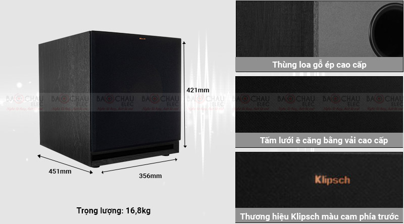 Loa Sub điện Klipsch SPL-100 thiết kế cao cấp