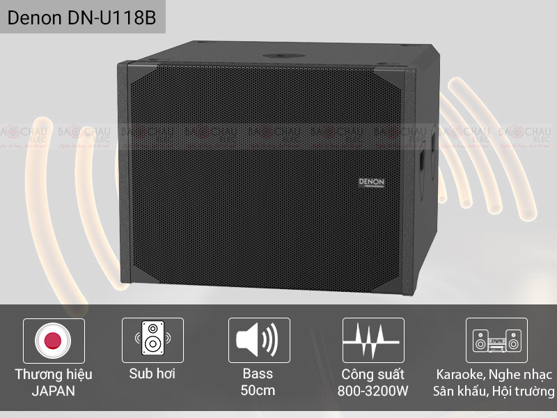Loa sub Denon DN-U118B (bass 50cm)