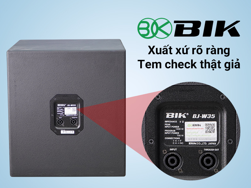 Loa sub hơi BIK BJ-W35