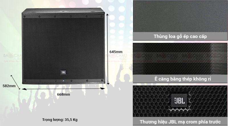 Loa Sub điện JBL EON 618S khỏe khoắn, chắc chắn