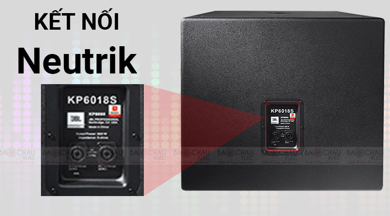 Loa Sub JBL KP6018S hệ thống kết nối bố tr&iacute; ở mặt sau