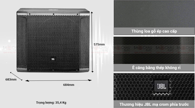 Loa JBL SRX 818S chất liệu cao cấp