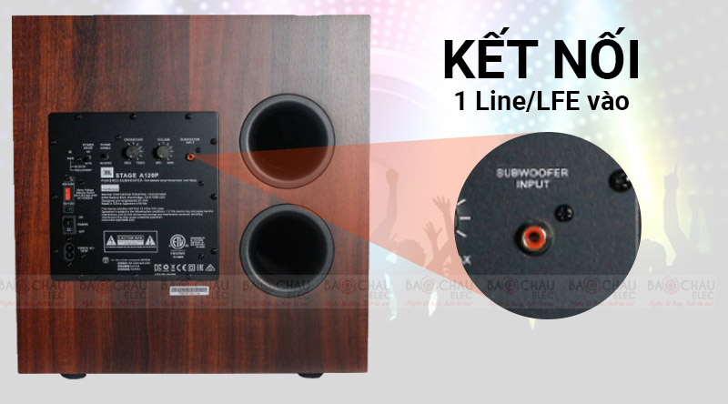 Mặt sau Loa Sub điện JBL STAGE A120P