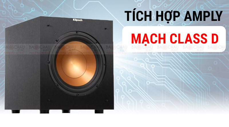 Loa Sub điện Klipsch R10SW tích hợp Amply mạch Class D