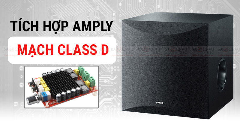 loa sub Yamaha NS-SW100 (black) tích hợp mạch amply Class D