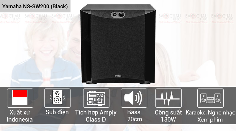 Loa Sub điện Yamaha NS-SW200 thiết kế hiện đại