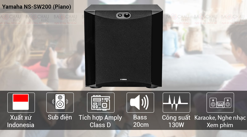 Loa Sub điện Yamaha NS-SW200 thiết kế hoàn hảo