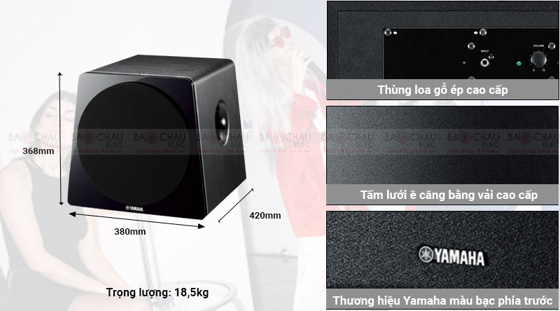 loa sub Yamaha NS-SW500 thiết kế chắc chắn