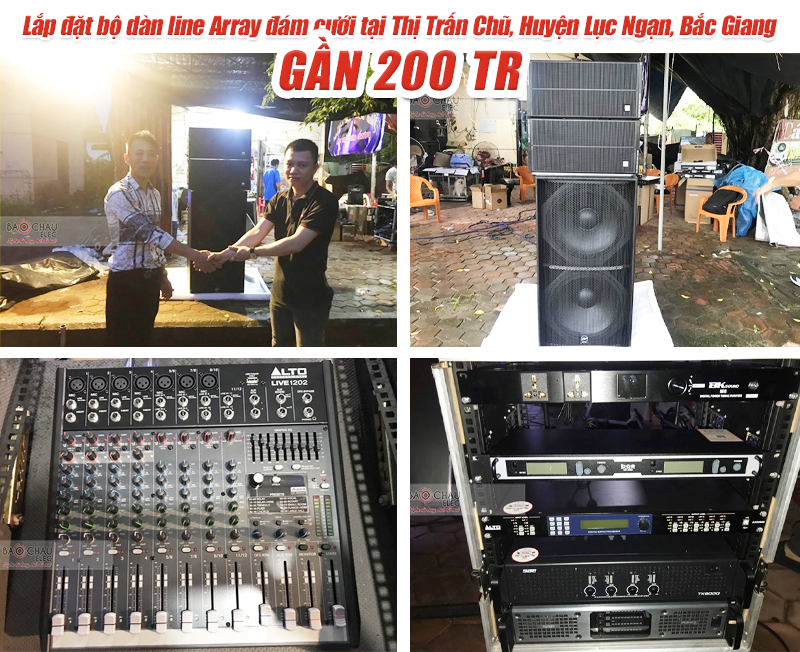Lắp đặt d&agrave;n &acirc;m thanh Line Array