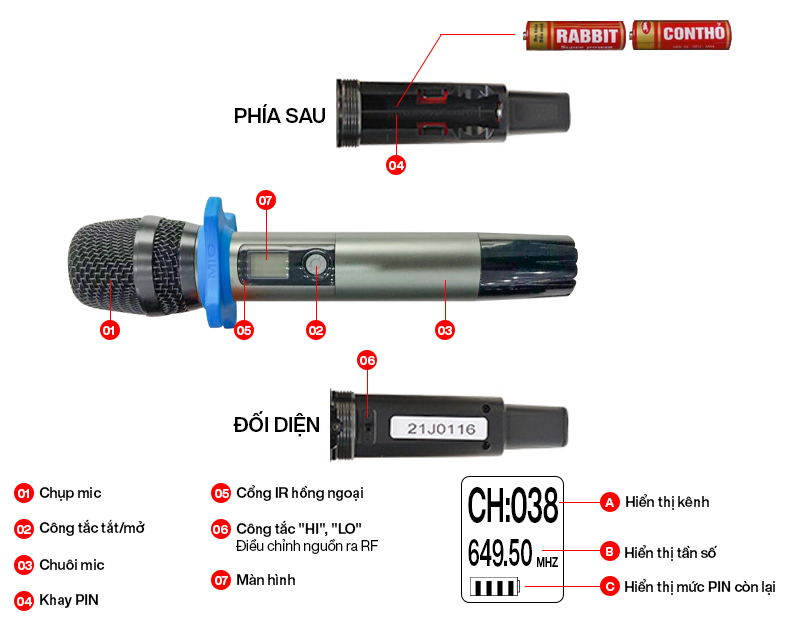 Micro kh&ocirc;ng d&acirc;y BIK BJ-U500