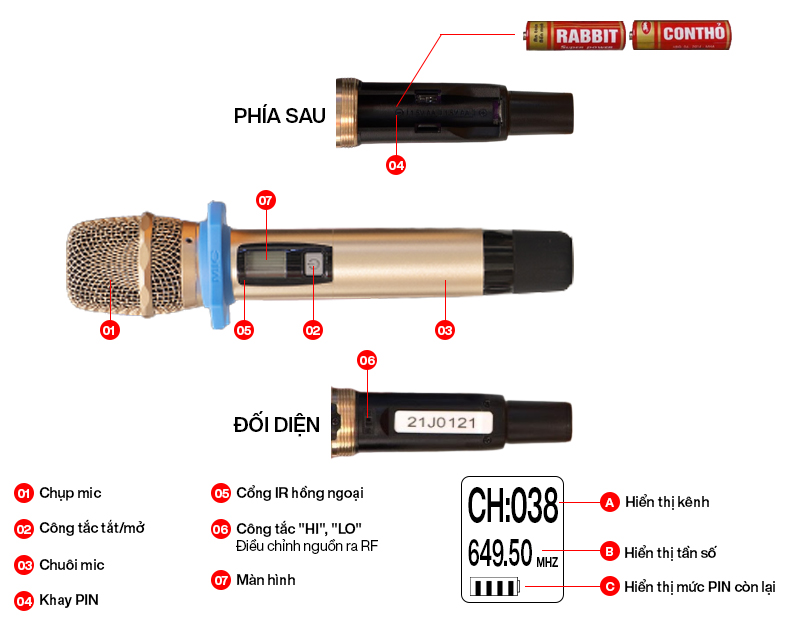 Micro kh&ocirc;ng d&acirc;y BIK BJ-U600 (Japan)