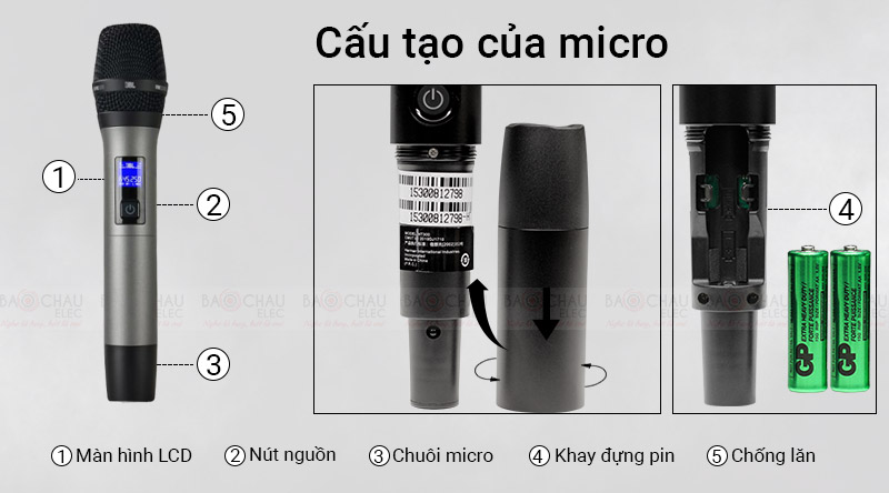 Micro kh&ocirc;ng d&acirc;y JBL VM200 ch&iacute;nh h&atilde;ng gi&aacute; rẻ