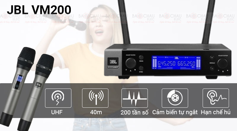 Micro kh&ocirc;ng d&acirc;y JBL VM200