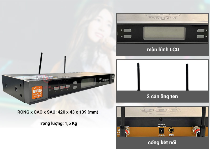 Micro kh&ocirc;ng d&acirc;y BBS W500