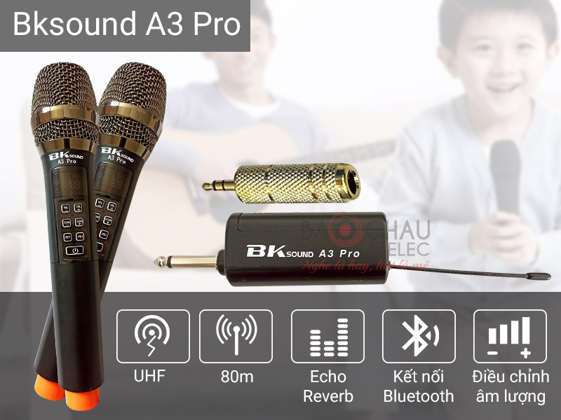 Micro kh&ocirc;ng d&acirc;y BKSound A3 Pro 