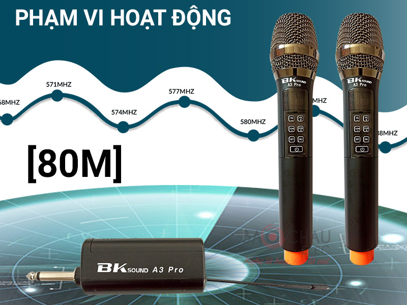Micro kh&ocirc;ng d&acirc;y BKSound A3 Pro