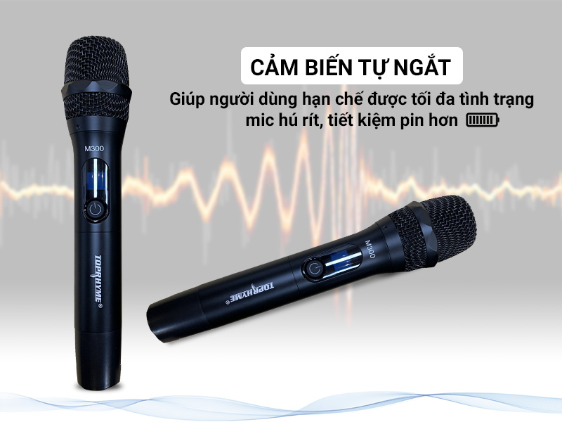 Micro kh&ocirc;ng d&acirc;y Toprhyme M300
