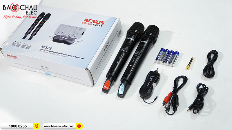 Acnos Mi30E: Micro liền Vang số nhỏ nhất thế giới t&iacute;ch hợp bluetooth, chỉnh app, d&ugrave;ng cho tất cả loại loa