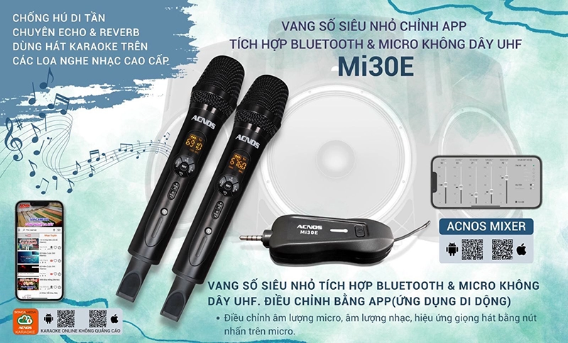 Hướng dẫn d&ograve; tần số, d&ograve; s&oacute;ng micro Acnos Mi30E