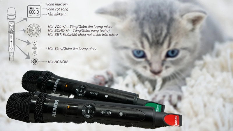 Micro liền vang số Acnos Mi30E