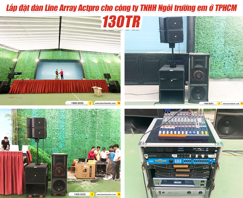Lắp đặt d&agrave;n &acirc;m thanh Line Array
