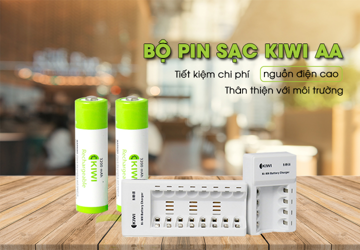 Bộ pin Kiwi AA và dock sạc 