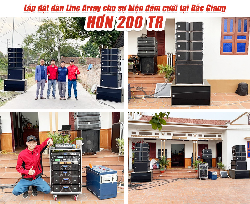 Lắp đặt d&agrave;n &acirc;m thanh Line Array