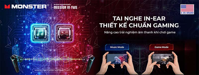 Tai nghe True Wireless Monster Mission V1