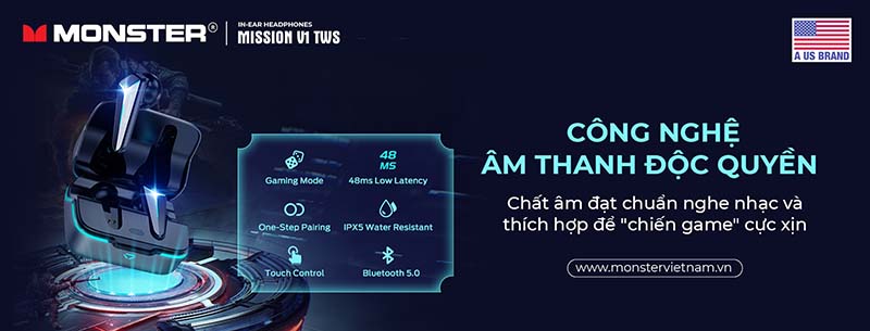 Tai nghe True Wireless Monster Mission V1